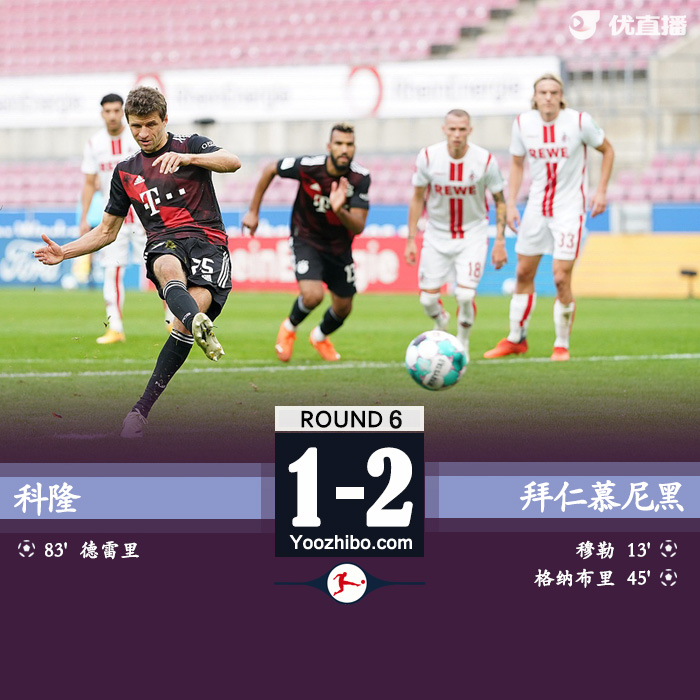 <a href=/zuqiujingpin/bayern/ target=_blank class=infotextkey>拜仁</a>慕尼黑2-1科隆