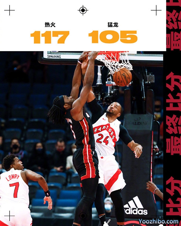 <a href=/lanqiujingpin/heat/ target=_blank class=infotextkey>热火</a>以117-105击败了<a href=/lanqiujingpin/raptors/ target=_blank class=infotextkey>猛龙</a>