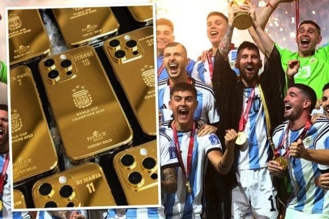 庆祝世界杯夺冠！梅西掏17.5万镑定制35台金色iPhone，赠阿根廷成员
