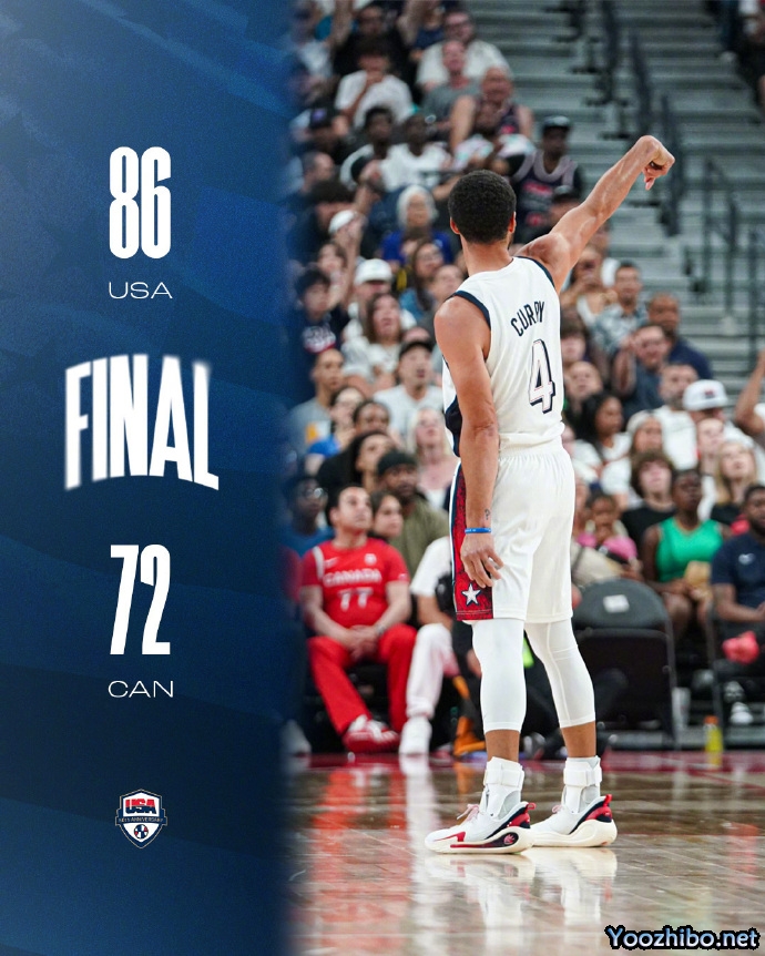 美国男篮86-72战胜加拿大 恩比德12分钟犯满 詹库合砍19分