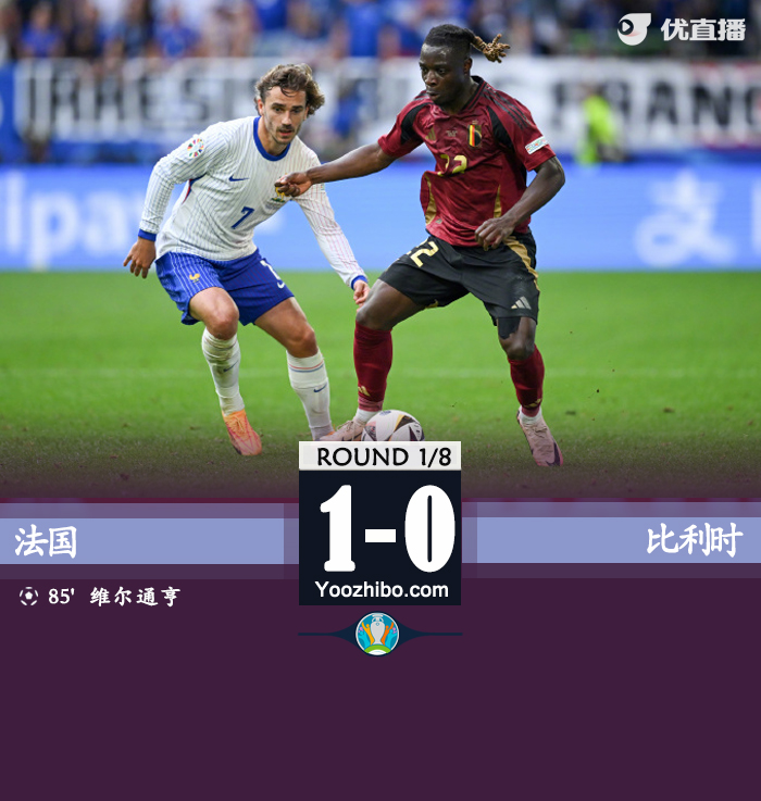 法国1-0比利时进八强 穆阿尼替补85分钟造乌龙绝杀